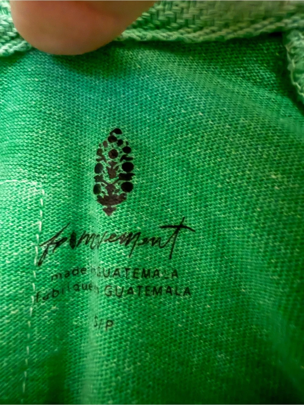 Free People Bright Green Relaxed Crewneck SM oversized could fit up to LG NWOT